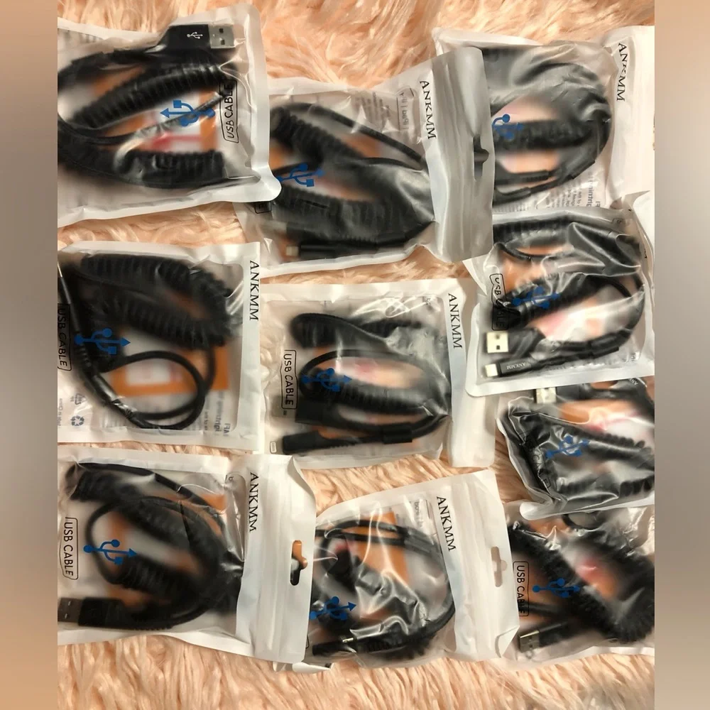COPY - iPhone Charger Coiled Cable 2.1A Fast Charger -10 Qty